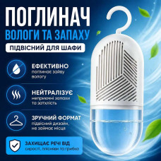 Білий підвісний вологопоглинач 22x8.5x5.4 см з абсорбуючим ефектом від плісняви