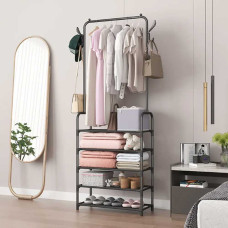 Вішалка для одягу Clothes Rack Up з полицями під взуття 170×60×26 см Вішалка для одягу Clothes Rack Up з полицями під взуття 170×60×26 см