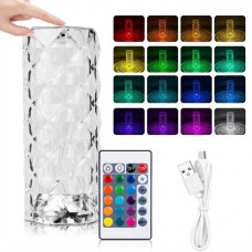 Кришталевий настільний LED світильник Rose Diamond table lamp - нічник Троянда з пультом Кришталевий настільний LED світильник Rose Diamond table lamp - нічник Троянда з пультом