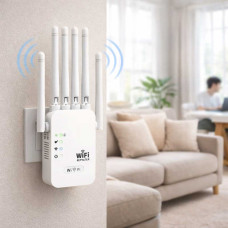 Потужний повторювач Wi-Fi сигналу з 6 антенами — Підсилювач Вай Фай 2.4G з великим радіусом покриття Потужний повторювач Wi-Fi сигналу з 6 антенами — Підсилювач Вай Фай 2.4G з великим радіусом покриття