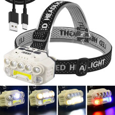 Перезаряджаєтмий налобний ліхтар із сенсорним включенням HX 817 COB+5LED — Світлодіодний ліхтарик на лоб Перезаряджаєтмий налобний ліхтар із сенсорним включенням HX 817 COB+5LED — Світлодіодний ліхтарик на лоб