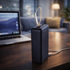 Елегантний Power Bank Awei J111B 50000mAh 22.5W у чорному матовому корпусі 10115 Елегантний Power Bank Awei J111B 50000mAh 22.5W у чорному матовому корпусі 10115