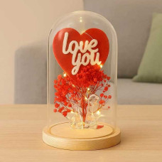Романтичний сувенір Серце в колбі «Love you» з LED підсвічуванням на батарейках — Подарунок для коханої Романтичний сувенір Серце в колбі «Love you» з LED підсвічуванням на батарейках — Подарунок для коханої