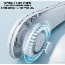 Безлопатевий вентилятор для спорту та прогулянок, портативний охолоджувач з акумулятором, персональний гаджет арт. 385109