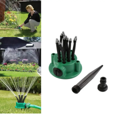 Система поливу для газону та саду, Зрошувач з 12 регульованими головками, Розбризкувач арт. 719425 Система поливу для газону та саду, Зрошувач з 12 регульованими головками, Розбризкувач арт. 719425