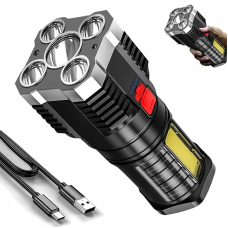 Ручний ліхтар для туризму та кемпінгу, світильник з USB-зарядкою, прожектор арт. 927451 Ручний ліхтар для туризму та кемпінгу, світильник з USB-зарядкою, прожектор арт. 927451